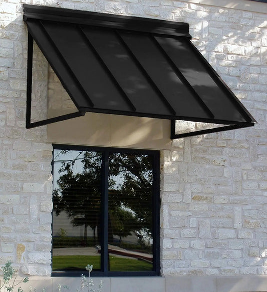 Metal Door/Window Fixed Awning Black